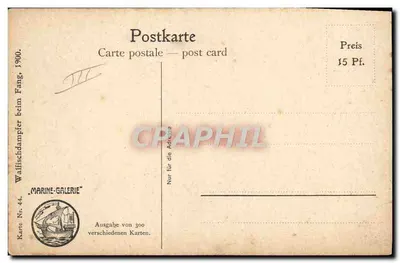 Polowanie na baleiny — scena morska — Marine-Galerie, n°44 — Rewers
