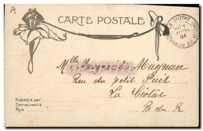 Kleopatra wird am Busen von einer Schlange, die in einem Fruchtkorb versteckt ist, gebissen — C. S. & C° Paris, Nr. 9 — Rückseite