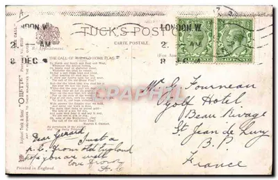 Los grandes comandantes británicos — The Call of the Old Home Flag — Oulette — Reverso