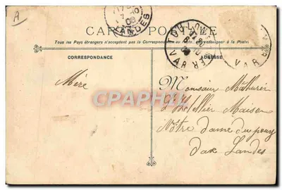 Marinha Francesa — n. B. 192 TRUITE, Submarino de Torpedo emergindo à superfície — sem editor ou número de série visível — Verso