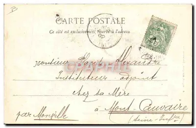 Pod Marin "Gymnote" w ruchu — Toulon-sur-Mer — A. Bouzault, wyd.-fot. n°527 — Rewers