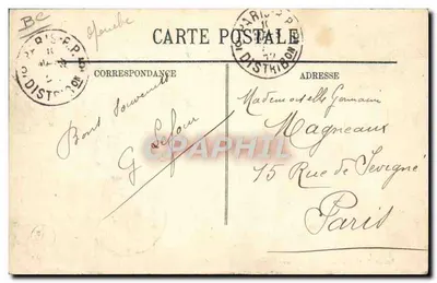 Powrót "Pluviôse" do Cherbourg — Wydawca nieznany, numer serii nie widoczny — Rewers