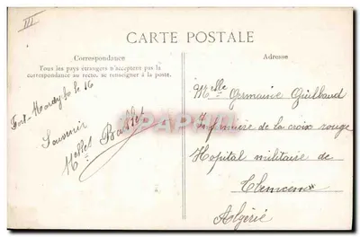 Dunkerque — O Teatro Municipal construído em 1838 — Editor Coupin — Verso