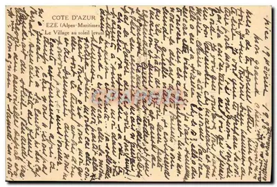 Eze — Wieś w zachodnim świetle — Côte d'Azur, Alpes-Maritimes — Rewers