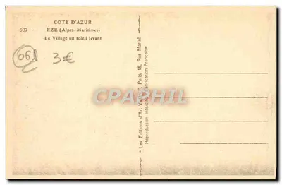 Eze — Wioska z wschodu — Les Éditions d'Art Yvotel — Rewers