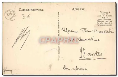 Eze — Widok przez sosny — LL — Rewers