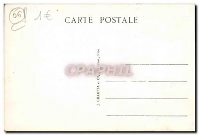 Côte d'Azur z lotu z Nicei do Menton — wydawca J. Gilletta, Nicea — Rewers