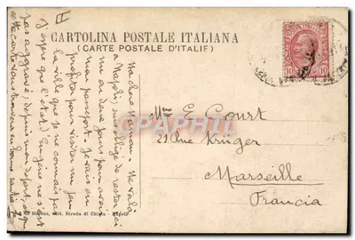 Napoli - Eruzione 9 Aprile 1906. Vesuvio coperto di cenere — De Simone, wyd. Strada di Chiaia — Rewers