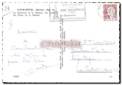 Courchevel — Pista de patinação e pistas da Chouca — Edições Estel — Verso