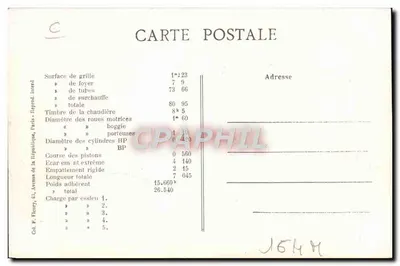 Locomotiva com 2 eixos acoplados — P.L.M. — F. F. Paris — Verso