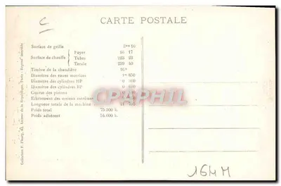 Locomotiva n° 4065 — As Locomotivas Francesas (P.O.) — Série 4065 a 4084 — Verso