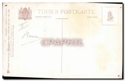 Statek żaglowy pod księżycem — seria 'Moderne Meister' — Tuck's Postkarte Nr 1291 — Rewers