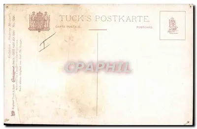 Statek żaglowy — scena nocna z księżycem — Tuck's Postkarte, seria 129 — Rewers