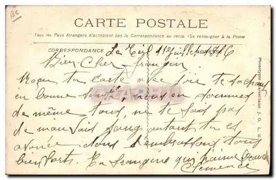Lutteuses Parisiennes (3) — Série 946 — Fototipia Arsénielle J. G. L. R. — Verso