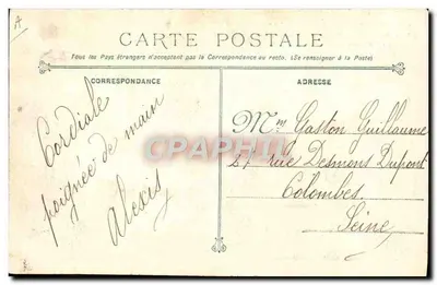 Aankomst van meneer Thomson, minister van Marine, op de plaats van de ramp van het oorlogsschip IÉNA — Collectie P. B. Cherbourg — Achterkant
