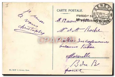 Genewa — Teatr — E. Rossier, Nyon, n° 8418 — Rewers