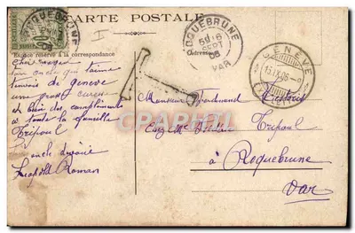 Genève. Het Theater — Fototipie Vachon, Genève — Achterkant