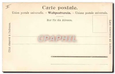 Genewa - Teatr — widok budynku z posągiem jeździeckim — J.J. 649 — Rewers