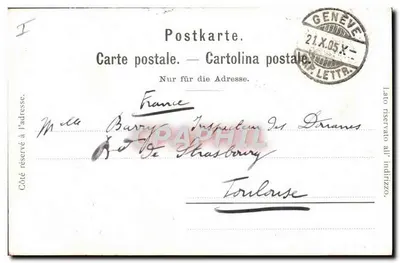 Genewa — Teatr i Muzeum Rath — Clément, Tournier et C°, Genewa, N°10 — Rewers