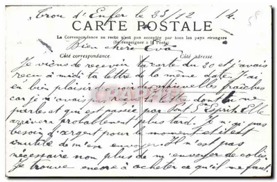 Panorama of Versailles — aerial view of the castle and gardens — publisher not visible — Back