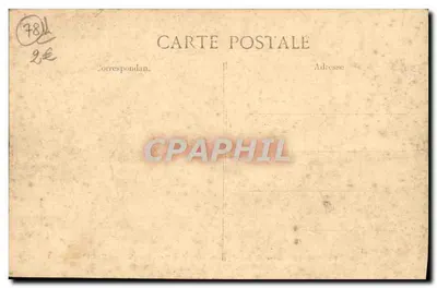 Bilhete postal antigo Versailles O Grande Trianon Quarto de Dormir de Napoleão I — Verso