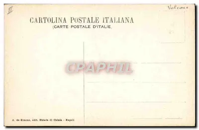 Napoli — Erypcja Wulkanu Wезувiusza — Kwiecień 1906 — Krater Wезувiusza po erupcji — Rewers