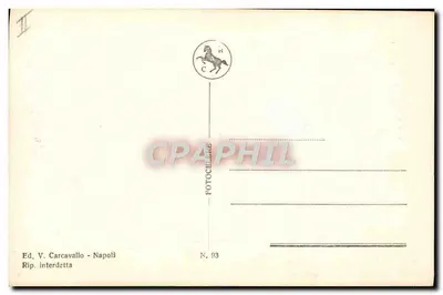 Napoli - Wulkan Wезувiusz — wyd. V. Carcavallo, nr 93 — Rewers