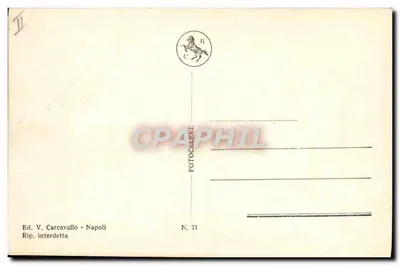 Nápoles - Vesúvio — erupção — Ed. V. Carcavallo, N. 71 — Verso