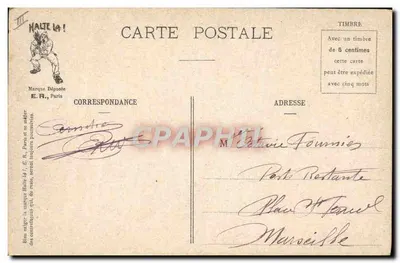 L'Armée Moderna — Al salone di parrucchiere — E.R. Paris, N°15108 — Verso