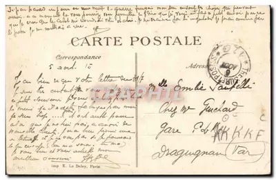 L'ARGONNE — Salon de Coiffure — imp. E. Le Deley, Paris — Rewers