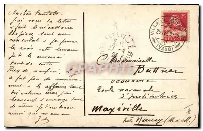 Esqui em Villars-sur-Ollon — grupo de esquiadores nevados — editor desconhecido, n° 4.6 — Verso