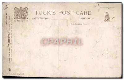 Sob o céu crepuscular — barcos a vela — Tuck & Sons, n° 0890 — Verso
