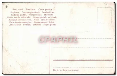 Żaglówka na morzu — ilustracja — Th. E. L. Seria 944 DUPLEX — Rewers