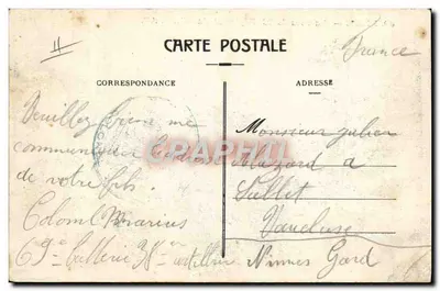 Nîmes — Kasarne 38. Regimentu Artylerii. AR. — Rewers