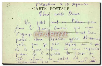 Camp de Valdahon — Quartéis lado Oeste — Fot. Corrier-Macon — Verso