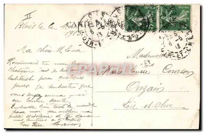 Blois — La Caserne (éditeur : imprimeur non visible, n° de série 86) — Verso