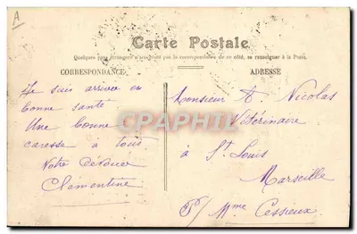 Avignon — Caserne de Chabrun, ingenomen door het 58e Infanterie — Editie N. G. — Achterkant