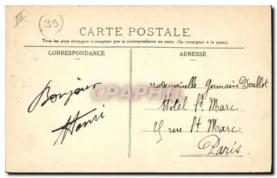 Lons-le-Saunier — O Teatro — Edição J.J. Lons-le-Saunier — Verso