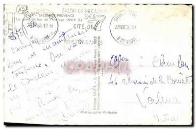 Puerta del campanario del Reloj (siglo XVII) — Salon-de-Provence — Ediciones S.E.P.T. — Reverso