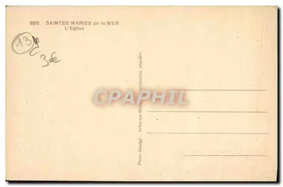 Saintes-Maries-de-la-Mer — A Igreja — Photo George — Verso