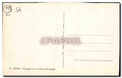 Niort - Widok nad rzeką Sèvre Niortaise — Réal-Philip - C.A.P. - Paris — Rewers