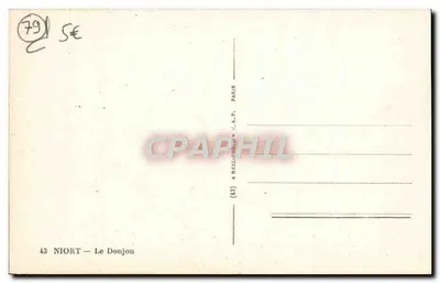 Niort — O Donjon — editor REAL-PROJ, Paris — Verso