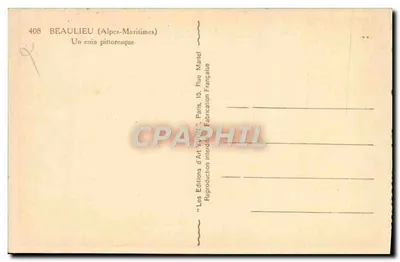 Beaulieu (Alpes-Maritimes) — Kąt uroczy — Les Éditions d'Art Weyn, Paryż — Rewers