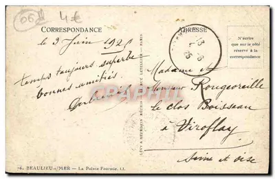 Widok jeziora Garda — widok z drzewa — wydawca Lévy & Neurdein Réunis — Rewers
