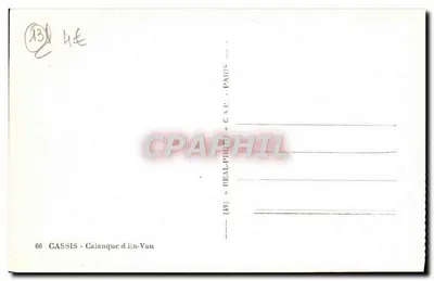 Cassis - Calanque d'En-Vau — (49) — editor REAL-PHOTO - PARIS — Verso