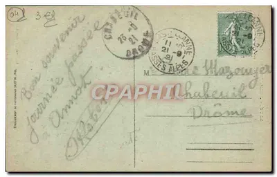 Annot (B.-A.) - Ponte St-Joseph, Estrada de St-André — Ed. Feraud, cabeleireiro, em Annot — Verso