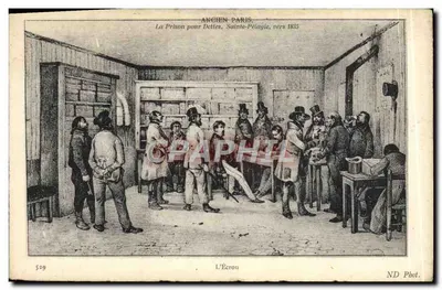 A Casa de Detenção por Dívida, Sainte-Pélagie, cerca de 1835 — A Celula, ND Fot.