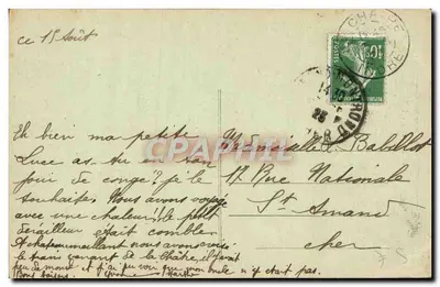 La Chatre (Indre) — A antiga Prisão e a Fonte Santa Radégonde — Coleção G. G. Châteaureaux, n°16 — Verso