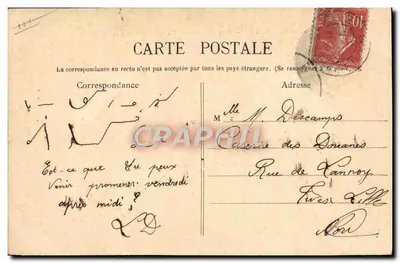 LILLE — As Prisões — O cais da Basse-Deûle — editor desconhecido, n° 89 — Verso