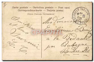 Wesuvius — Erypcja 7 kwietnia 1906 — NAPOLI, seria 0135 — Rewers